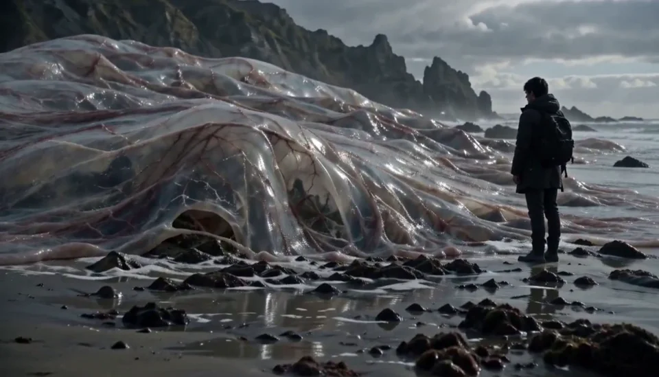 An atmospheric, otherworldly shoreline