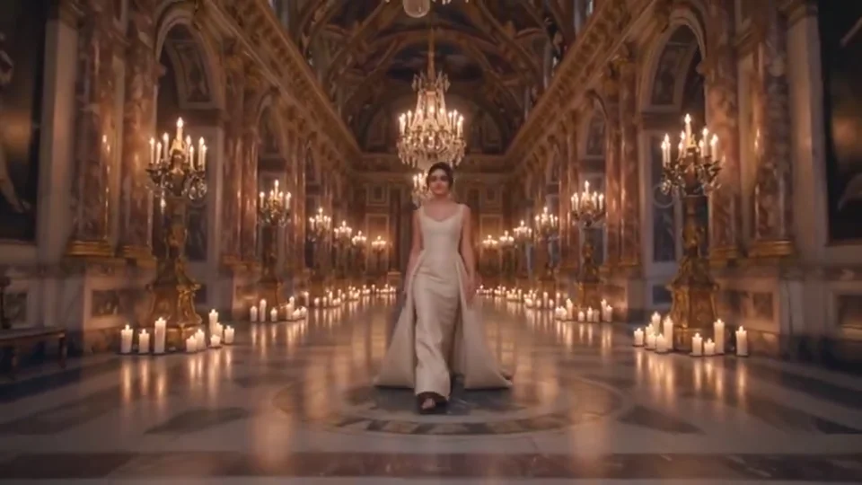 A fashion film in a candlelit palace