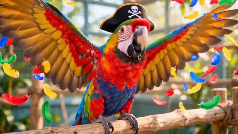 A pirate parrot’s magical performance